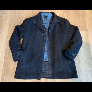 Kenneth Cole New York Wool Shell Coat | Charcoal